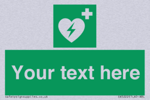 Custom Defibrillator Sign